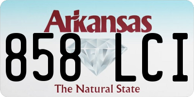 AR license plate 858LCI