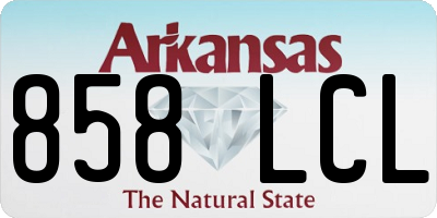 AR license plate 858LCL
