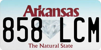 AR license plate 858LCM