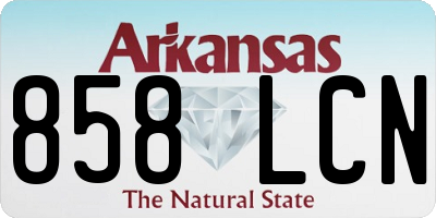AR license plate 858LCN