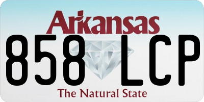 AR license plate 858LCP