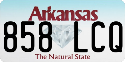 AR license plate 858LCQ
