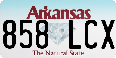 AR license plate 858LCX