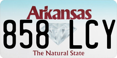 AR license plate 858LCY