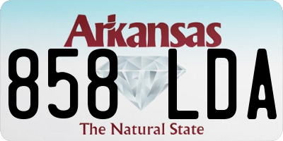 AR license plate 858LDA