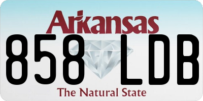 AR license plate 858LDB