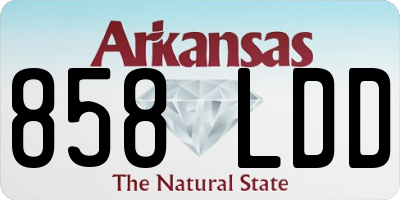 AR license plate 858LDD