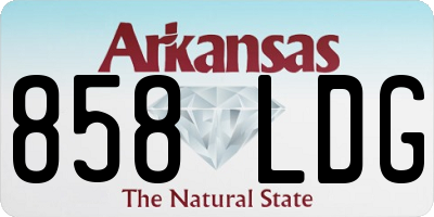 AR license plate 858LDG