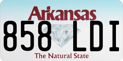 AR license plate 858LDI