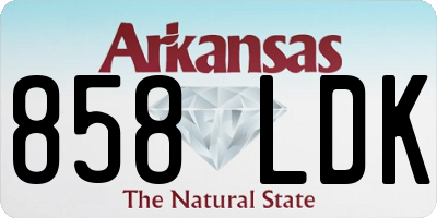 AR license plate 858LDK