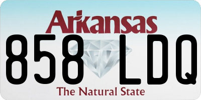 AR license plate 858LDQ