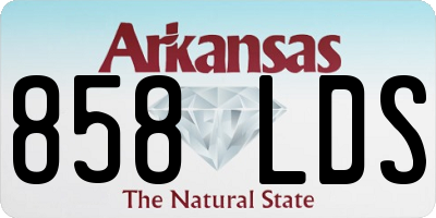 AR license plate 858LDS