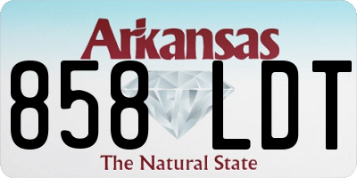 AR license plate 858LDT