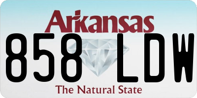 AR license plate 858LDW
