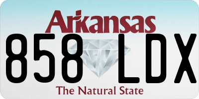 AR license plate 858LDX