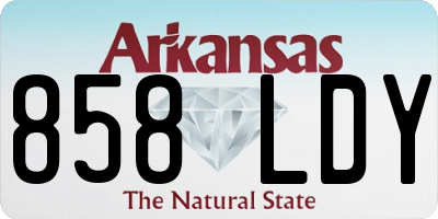 AR license plate 858LDY