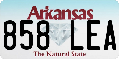 AR license plate 858LEA