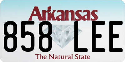 AR license plate 858LEE