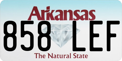 AR license plate 858LEF