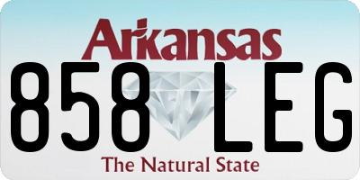 AR license plate 858LEG