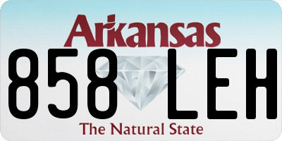 AR license plate 858LEH