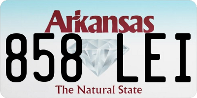 AR license plate 858LEI