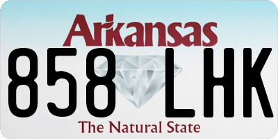 AR license plate 858LHK