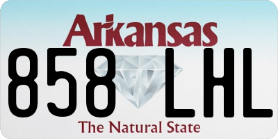 AR license plate 858LHL