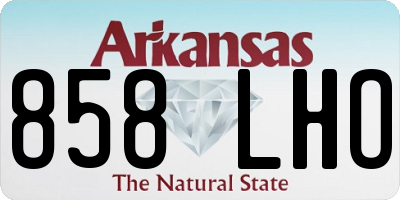 AR license plate 858LHO