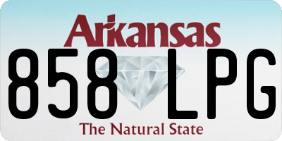 AR license plate 858LPG