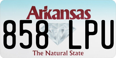 AR license plate 858LPU