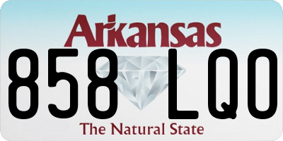 AR license plate 858LQO