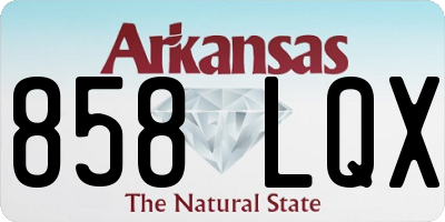 AR license plate 858LQX