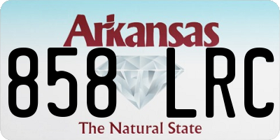 AR license plate 858LRC
