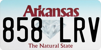 AR license plate 858LRV