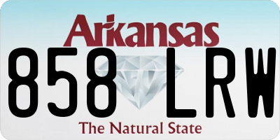 AR license plate 858LRW