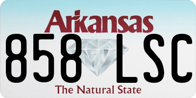AR license plate 858LSC