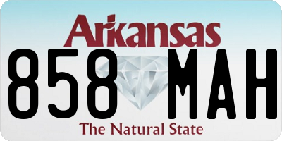 AR license plate 858MAH