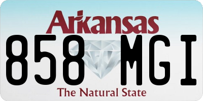 AR license plate 858MGI