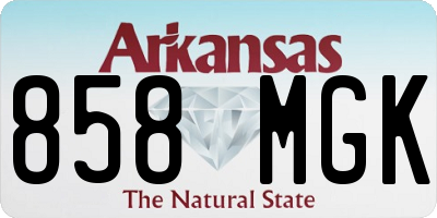 AR license plate 858MGK