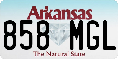 AR license plate 858MGL