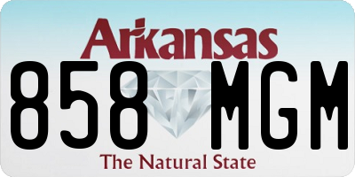 AR license plate 858MGM