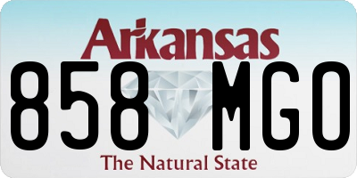 AR license plate 858MGO