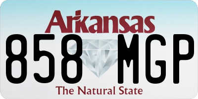 AR license plate 858MGP