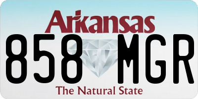 AR license plate 858MGR