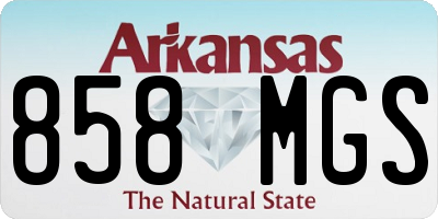 AR license plate 858MGS