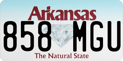 AR license plate 858MGU