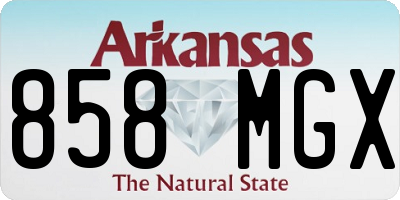 AR license plate 858MGX