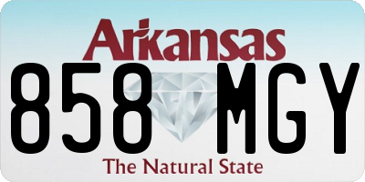 AR license plate 858MGY