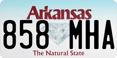 AR license plate 858MHA